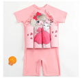 A child's one-piece buoyancy swimsuit in a Shark Boy 2808 design, made from nylon.