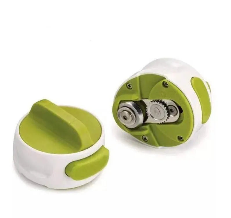 Green stainless steel bottle opener gadget for kitchen jar lid removal