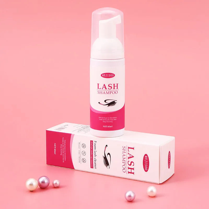 LASH SHAMPOO 60ml eyelash cleaning mousse bottle for lash extension care
