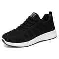 Women's flyknit running shoes with soft sole and flat heel in black, rose red, or grey pink colours