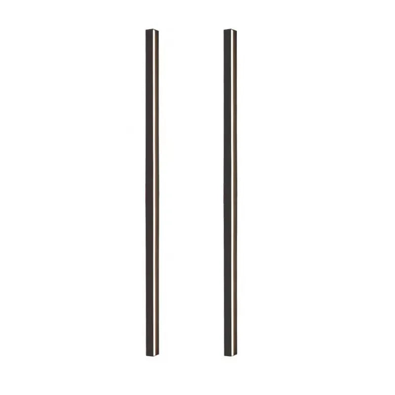 80cm long black aluminium LED strip wall lamp with a PC shade on a white wall.