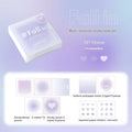 Square gradient parchment multifunctional notepad in blush, blue, green, or purple, 70mm by 70mm.