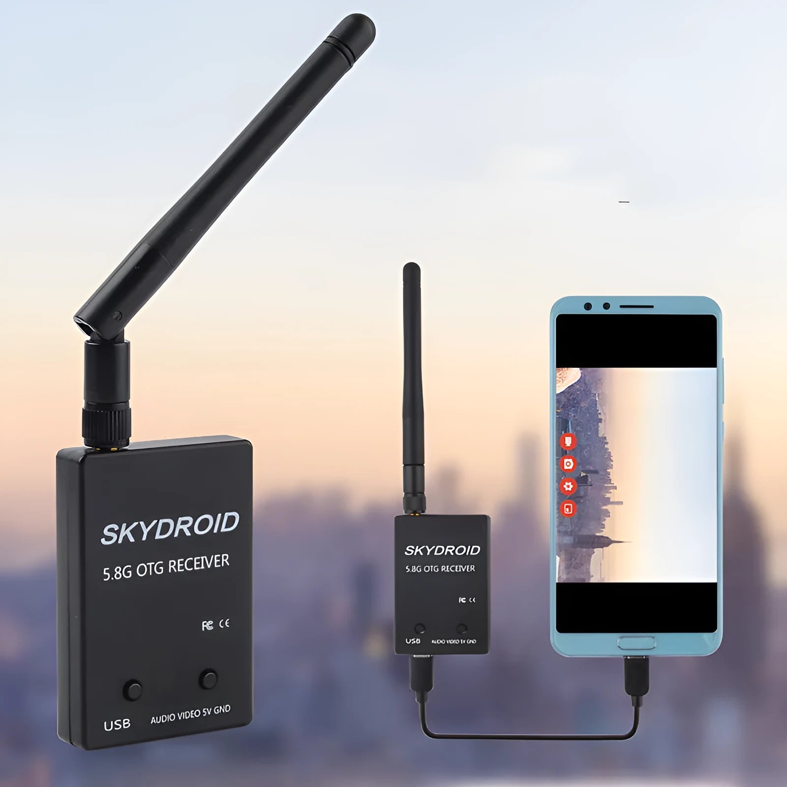 Yunzhuo UVC 5.8G drone video transmission system with mobile phone connectivity