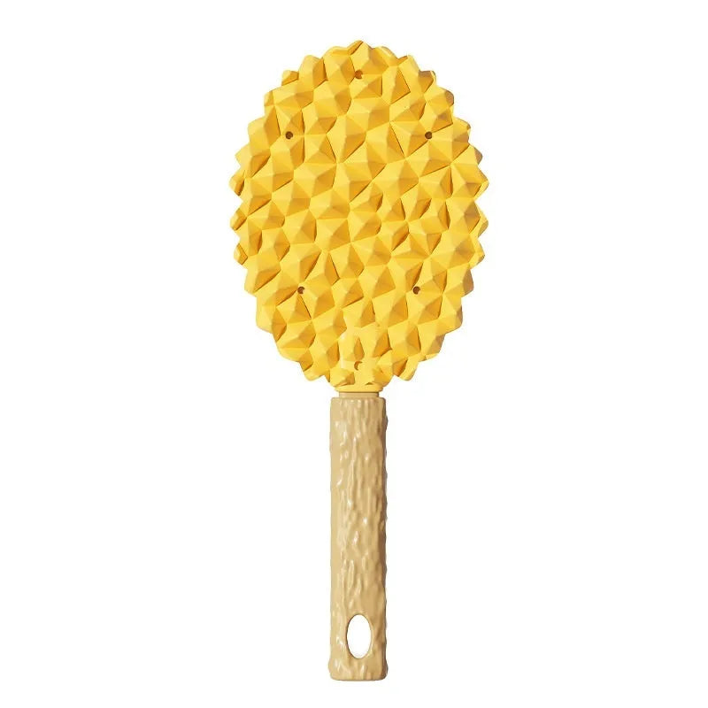 Pet durian massage comb in green TPR for removing float hair, with optional 60ml cat grass spray bottle