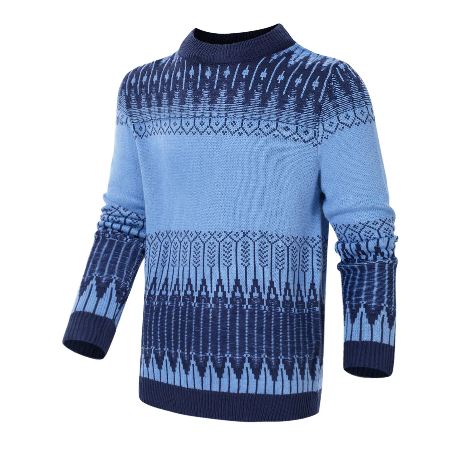 Men's knitted pullover sweater in long sleeve design for autumn and winter wear