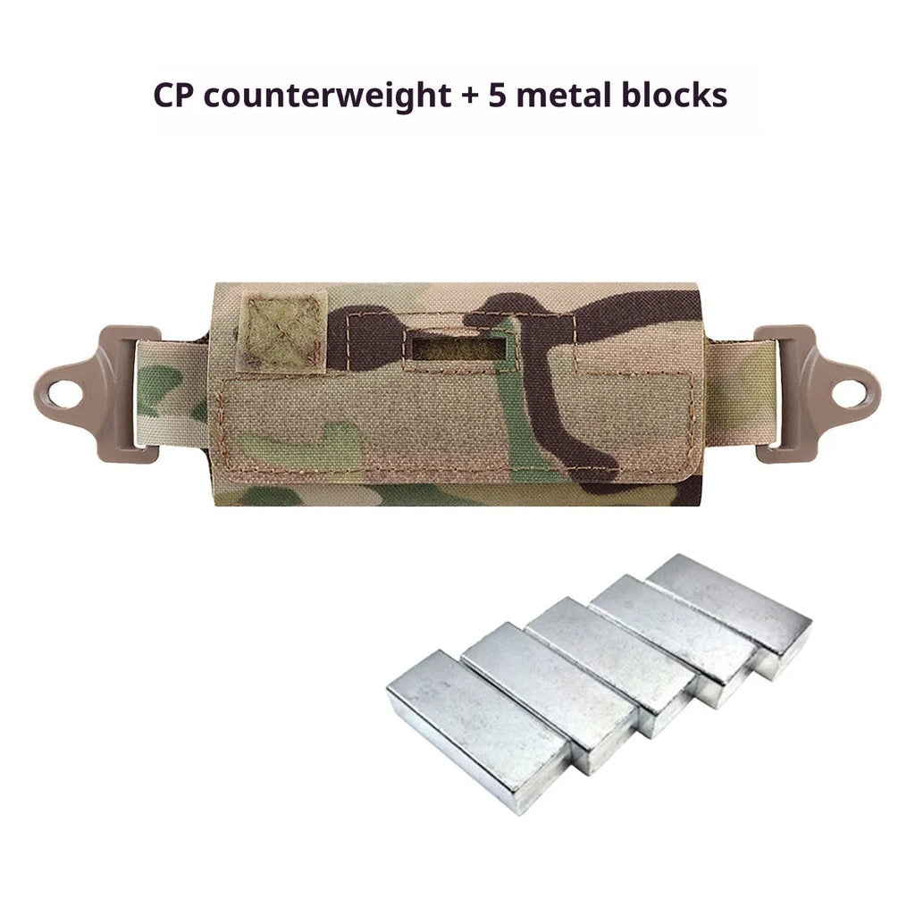 Outdoor Tactics Helmet Balance Weight Bag with five metal blocks in black colour