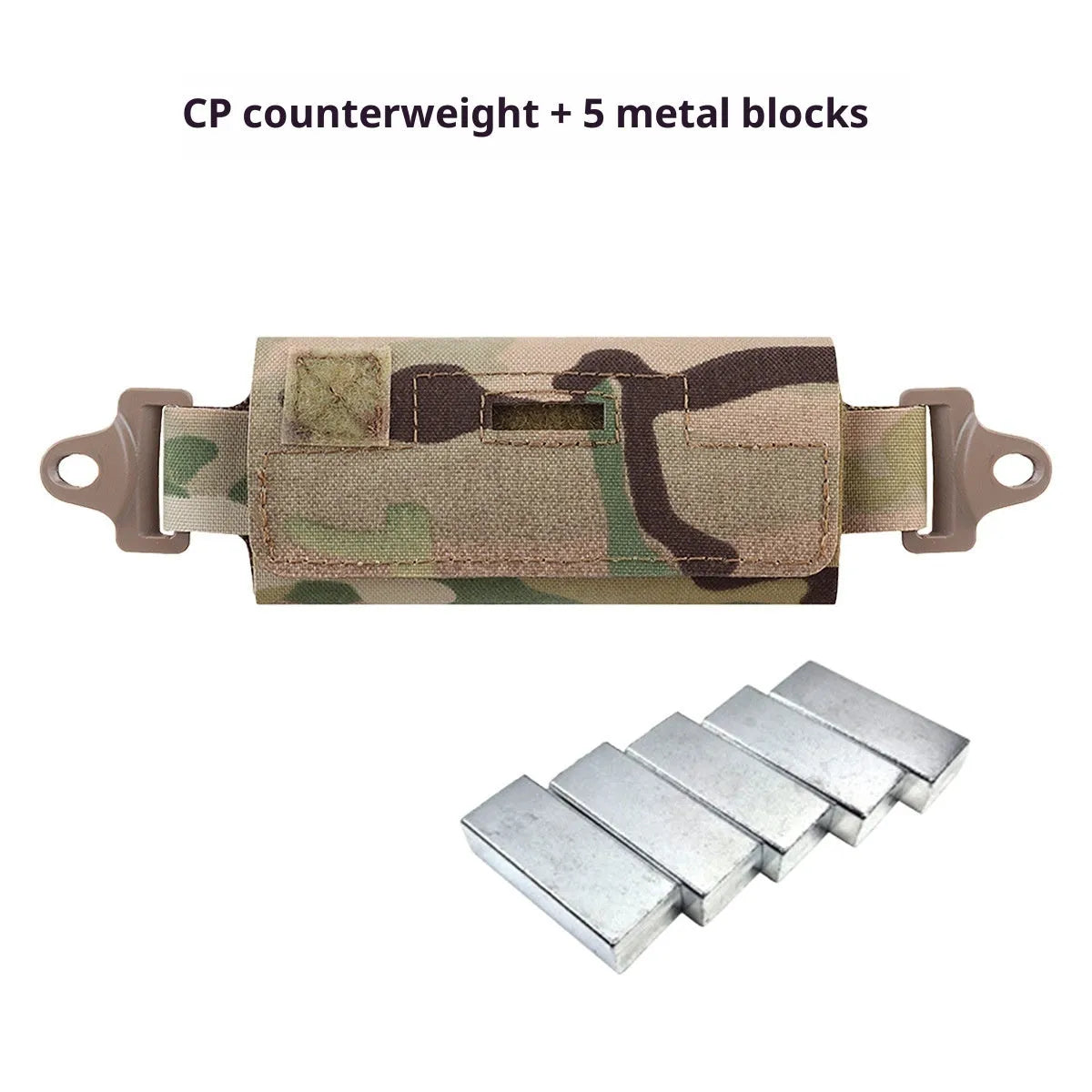 Outdoor Tactics Helmet Balance Weight Bag with five metal blocks in black colour