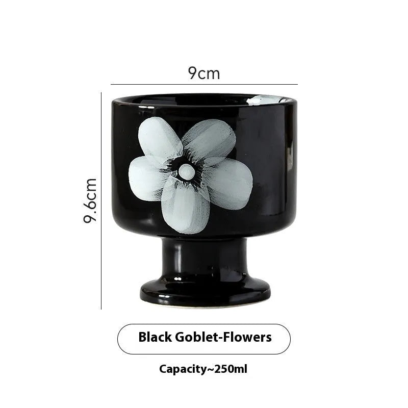 Irregular hand-pinched ceramic mug in solid colour with modern simple design, 14.5cm height