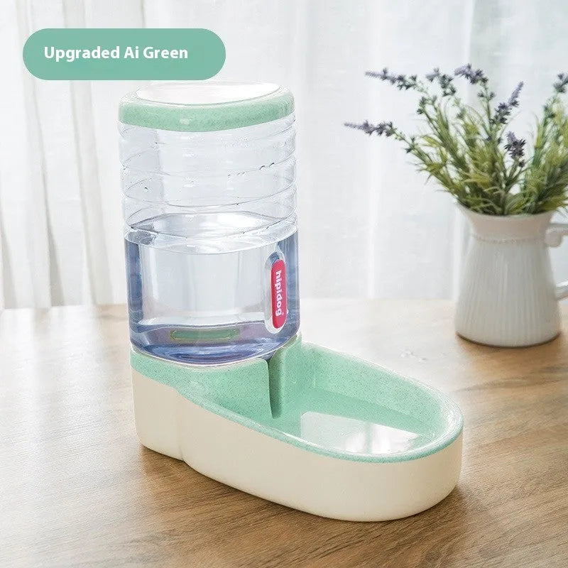 Automatic pet drinker or feeder with 3.8 litre capacity in choice of four colours