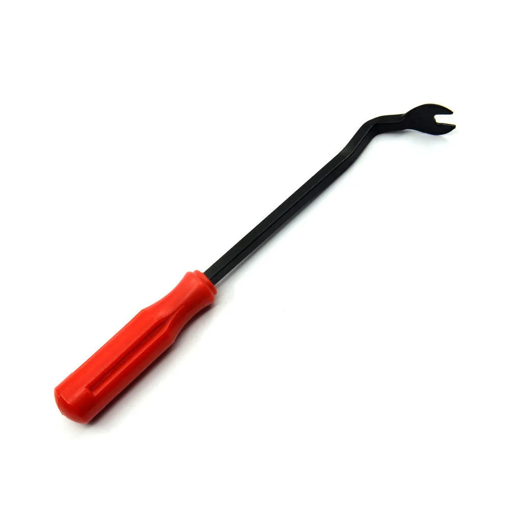 Red handle automotive clip driver nailing tool for GM vehicle door panel work