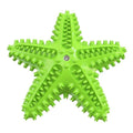 Edible TPR starfish-shaped dog chew toy with squeaker for large dogs in blue colour