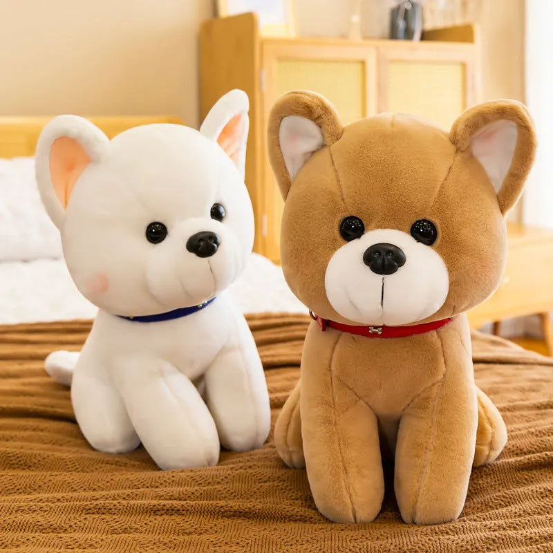 Cartoon cute puppy plush toy in brown colour, 25cm height, with PP cotton filling