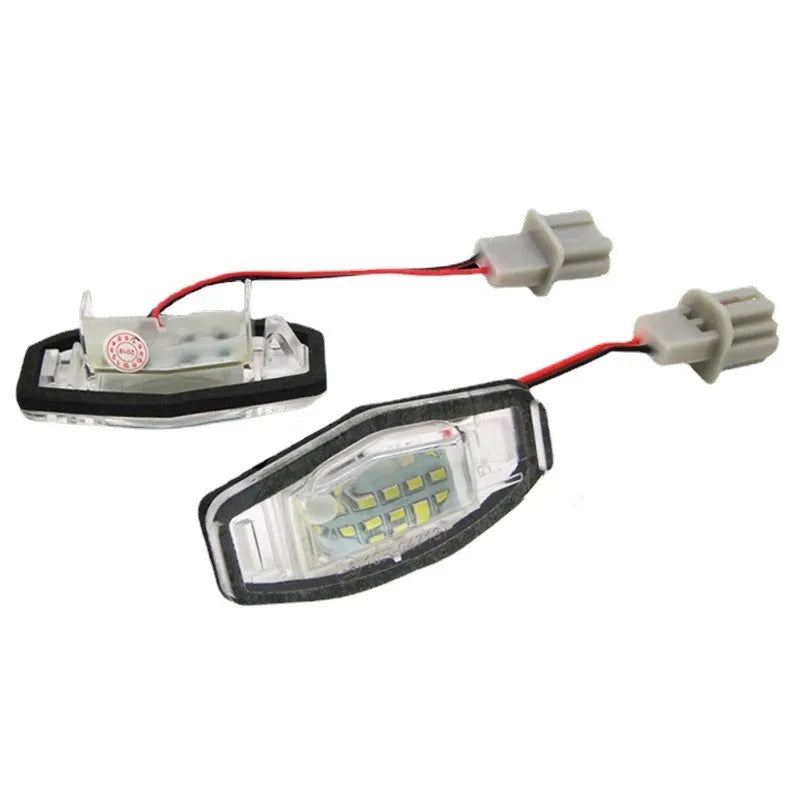 White LED license plate light for Honda Civic vehicles with plastic housing