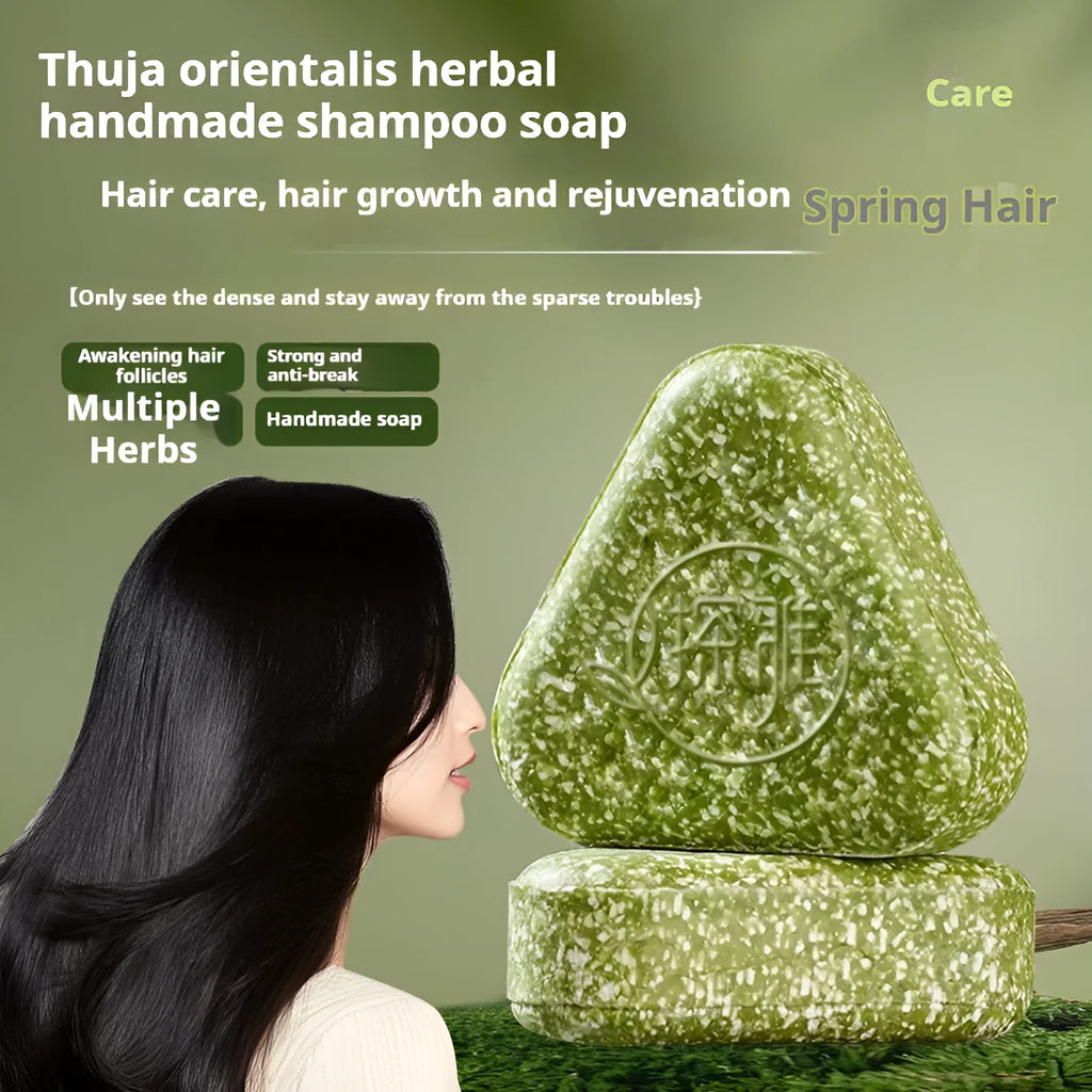 Usman herbal soap bar with Chinese arborvitae twig extract for hair and face cleansing