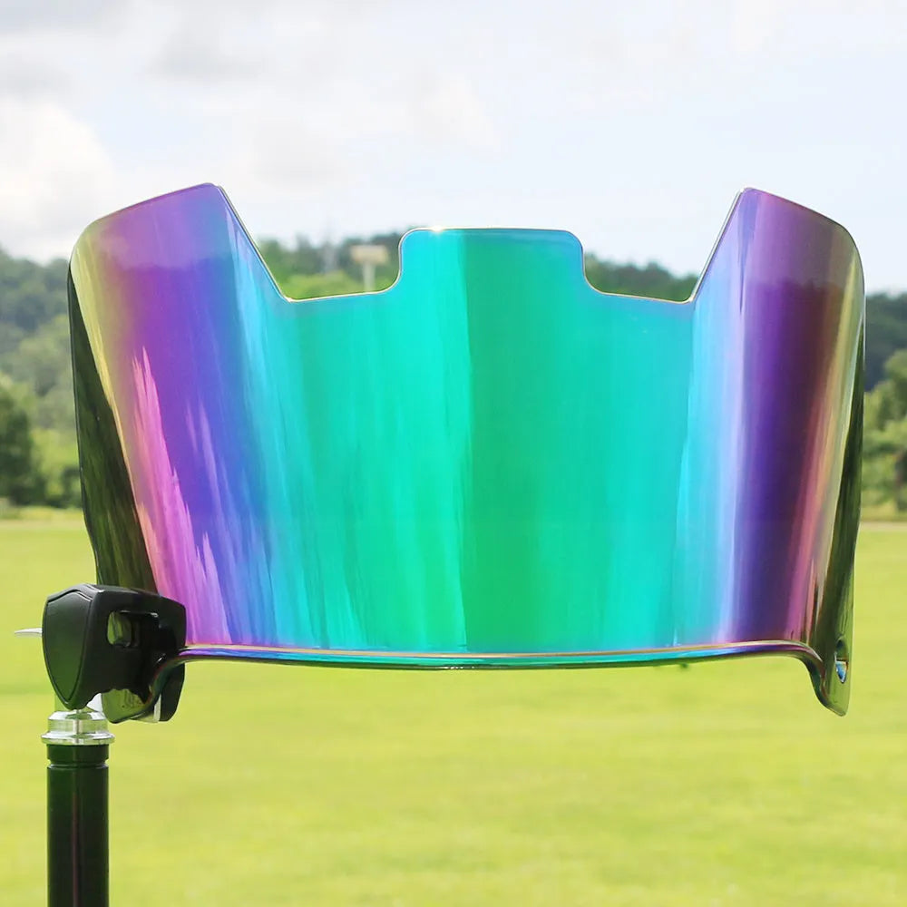 American-style multicolour rugby helmet goggles with a tool-free mounting system