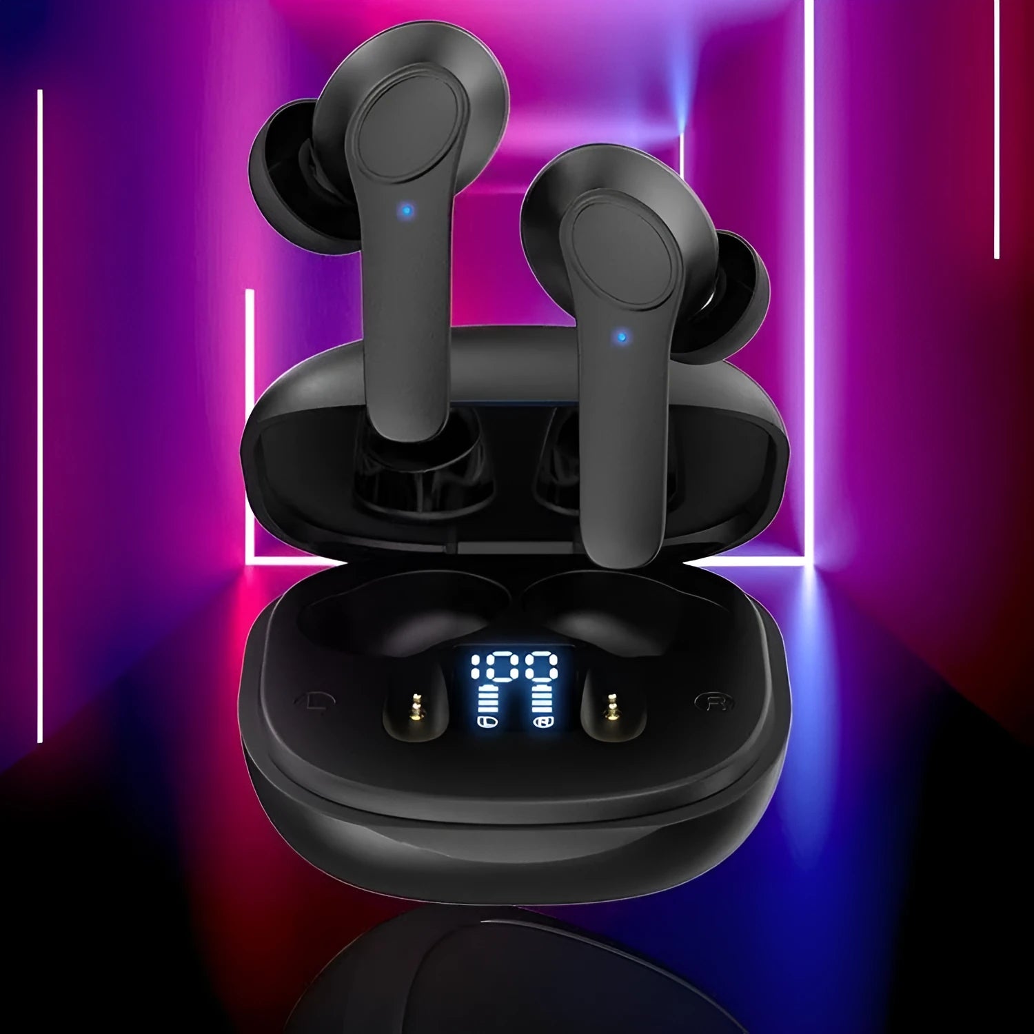 Wireless Bluetooth translation in-ear headphones with touch controls in black or white