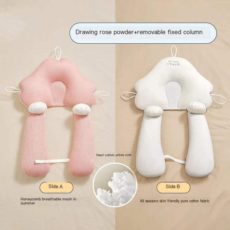 Baby correction head shaping pillow U-shaped design with pure cotton cover