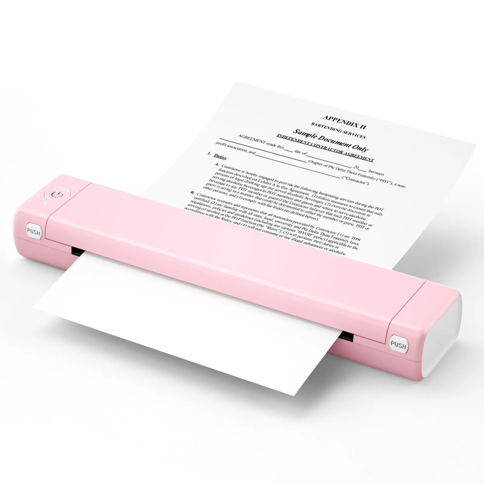 Phomemo M08F A4 portable thermal printer in silver black colour with Bluetooth wireless connectivity