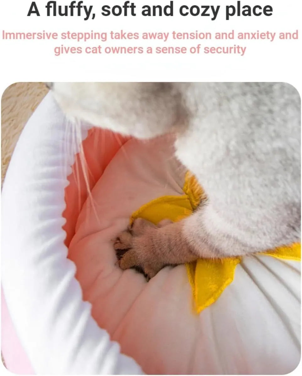 Honey pot magic shape cat sofa bed with removable nest pad in pink or yellow colour for small pets