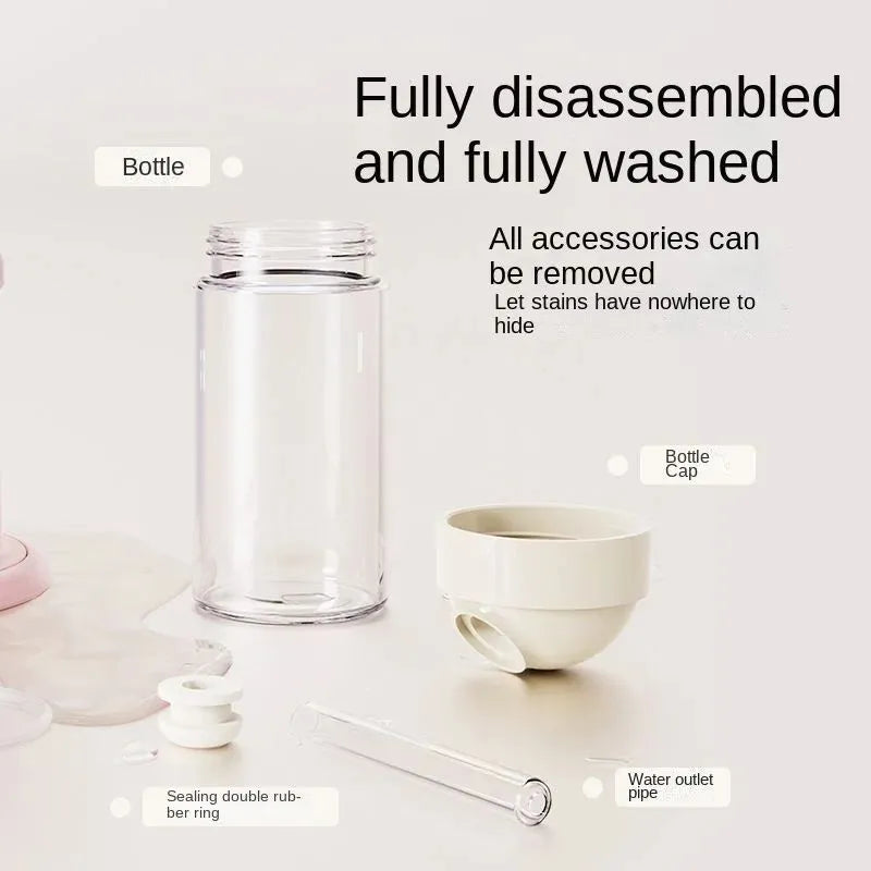 Cream Cake Hamster Kettle 125ml small pet drinker in high borosilicate glass with plastic cap, green colour