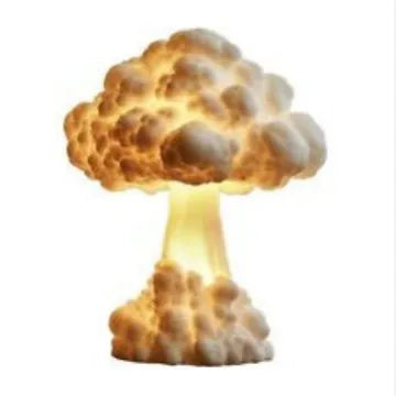 Modern art mushroom cloud shaped table lamp with USB power cable