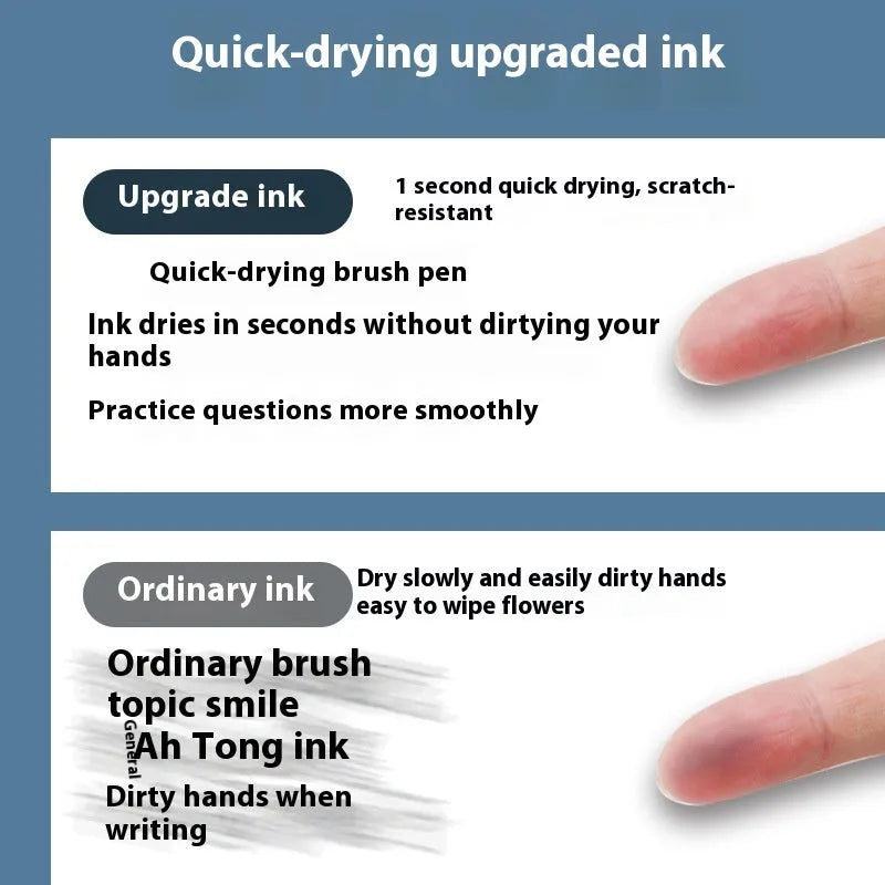 Quick-drying neutral push pen refill cartridges in black, blue, ink blue, and red colours