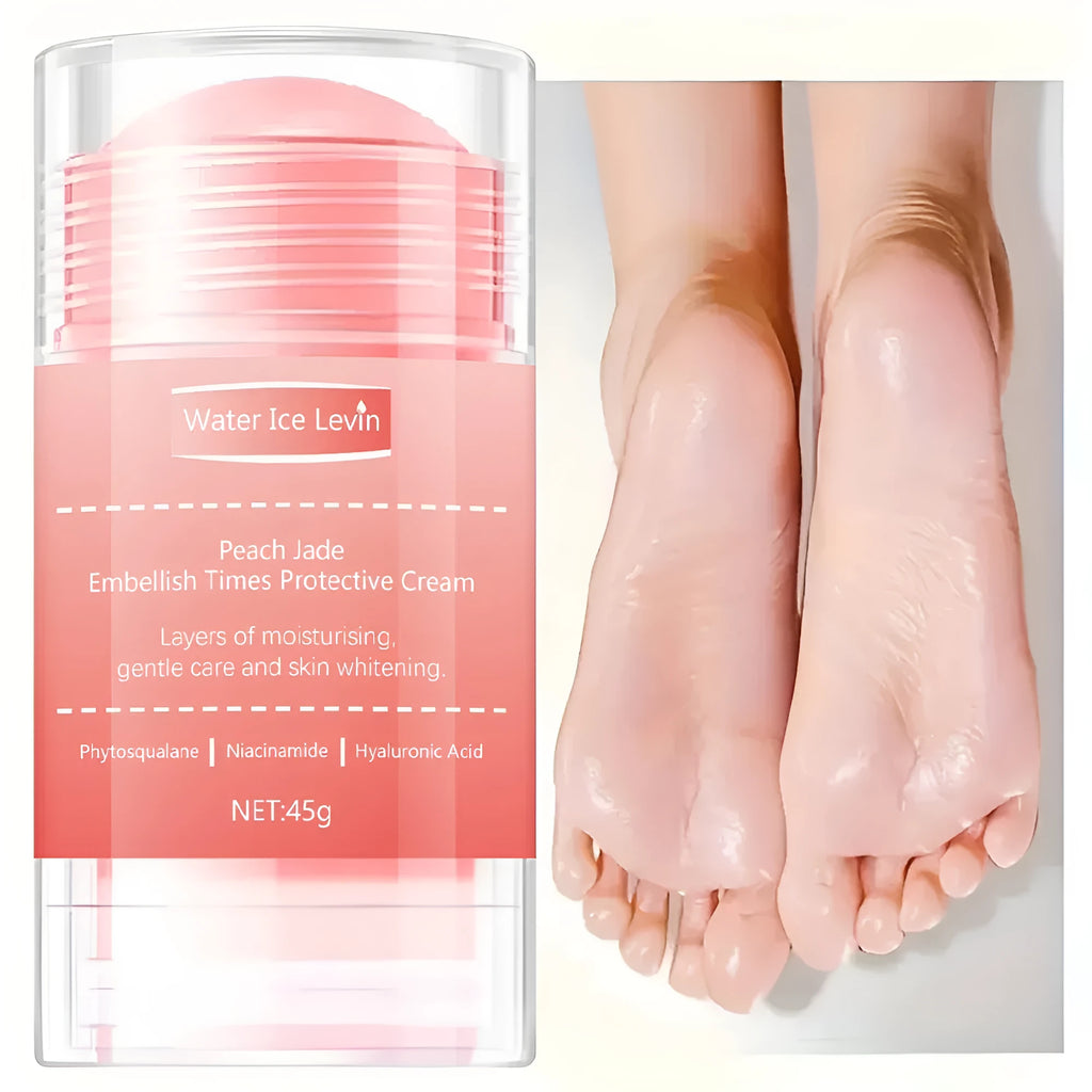 Moisturiser solid stick hand and foot balm with 25g content shown with flavour options