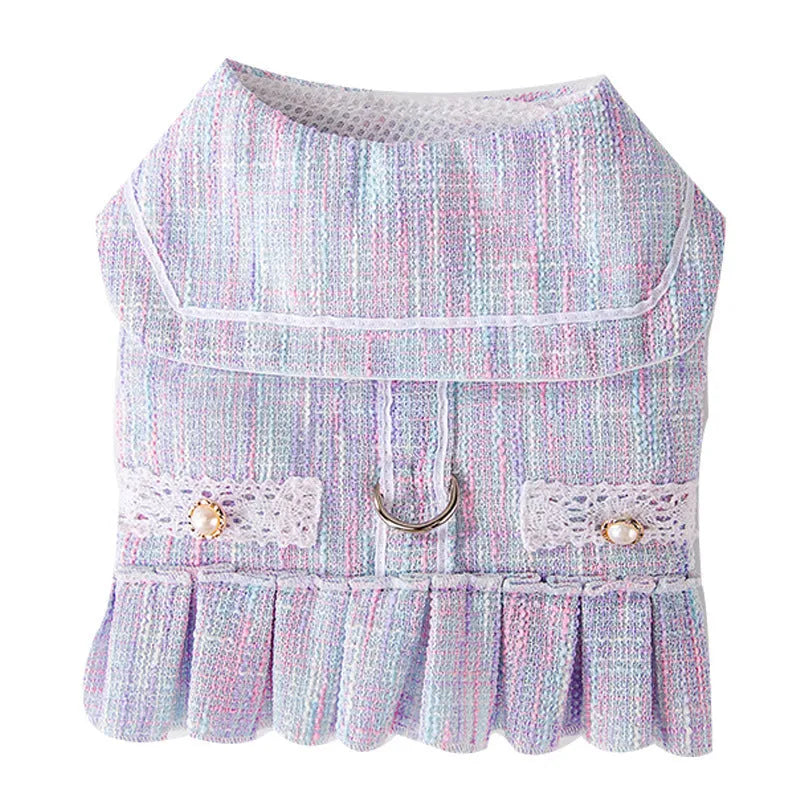 Polyester pet clothing for small dogs and cats in Salem purple and pink colours in S, M, L, XL sizes