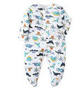 Cotton baby one-piece clothes with dinosaur print design for infant wear