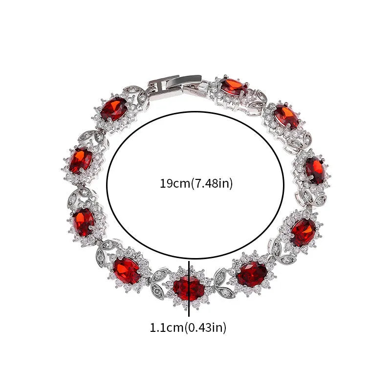Women's simple inlaid zircon bracelet in electroplated environmentally friendly alloy