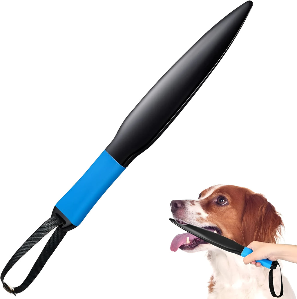 Blue-handled nylon dog break stick training tool, 35cm long, for small and medium dog bite prevention.