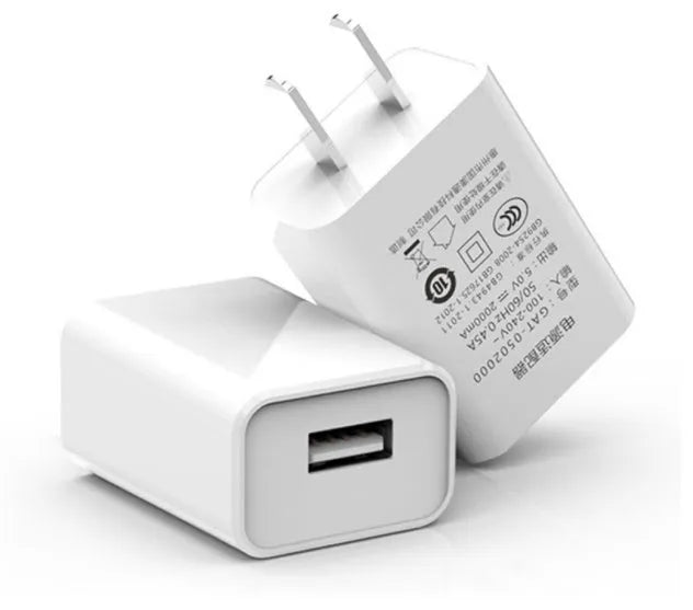 5V1A power adapter charging head with USB cable and separate power cord