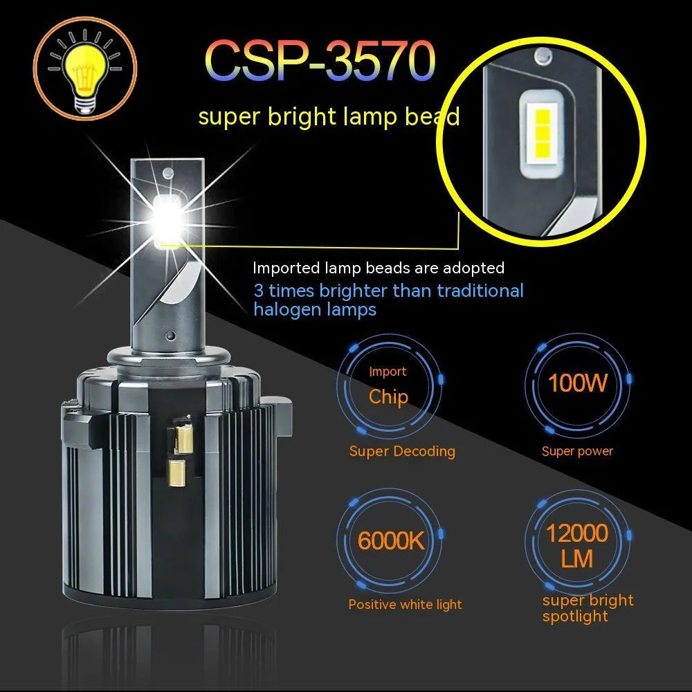 Volkswagen Golf 7 compatible LED low beam headlight bulb with aviation aluminium housing.