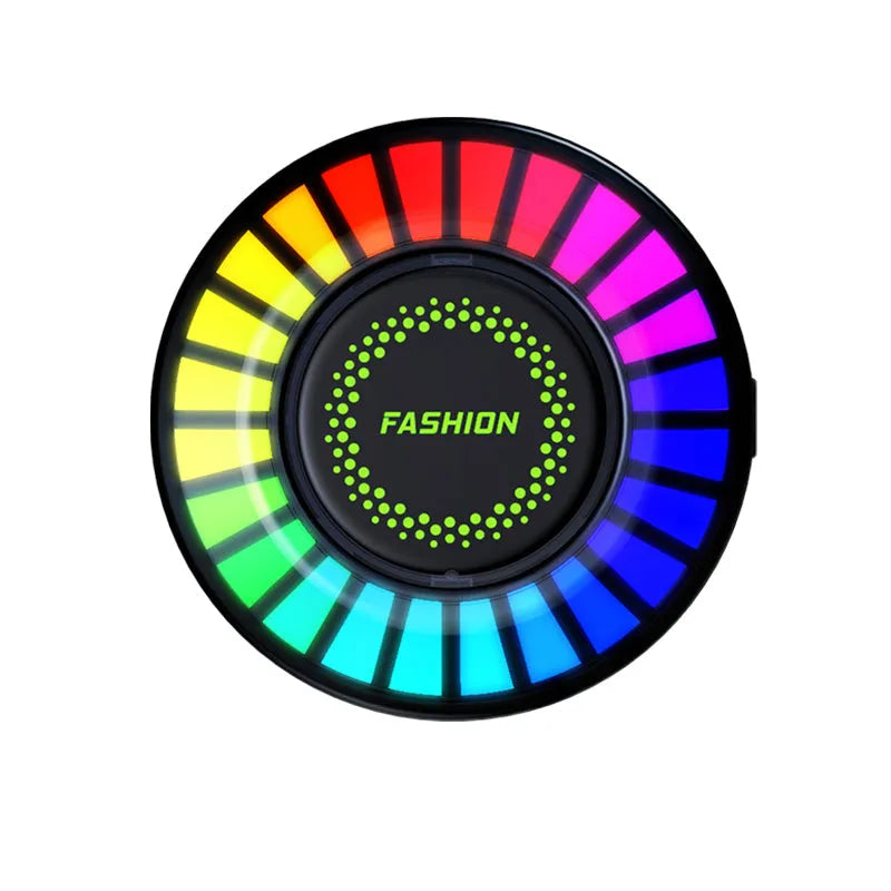 3D RGB car atmosphere light with voice control and aromatherapy diffuser mounted in car vent