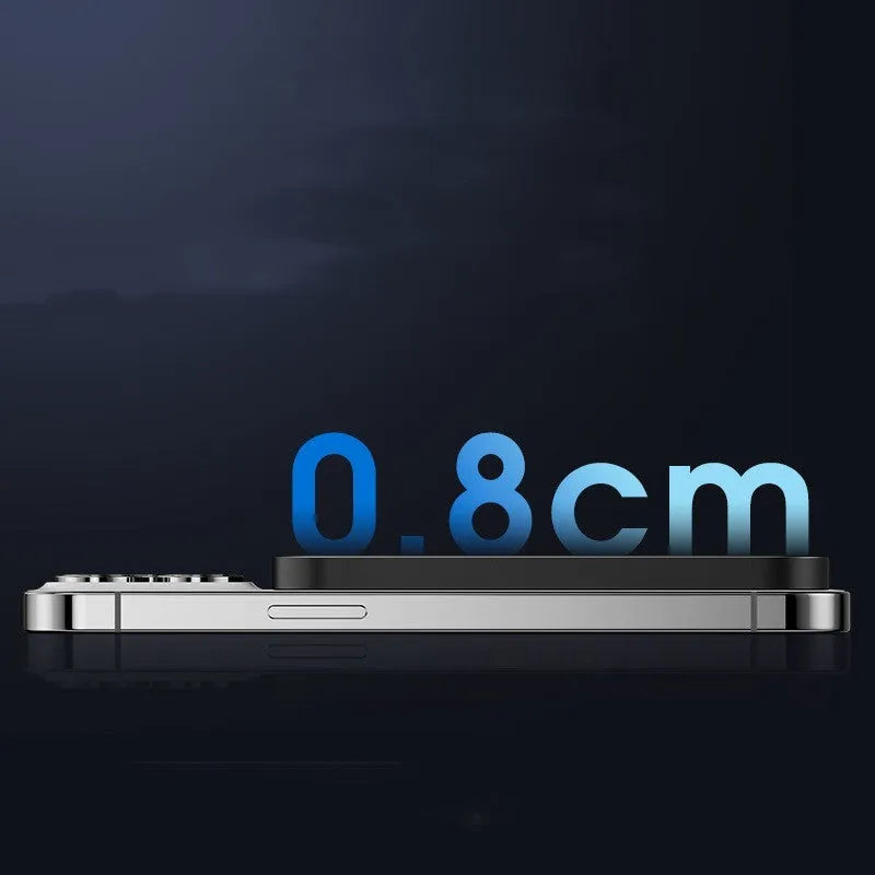 Magnetic wireless alloy power bank in black or titanium gold colour with creative design