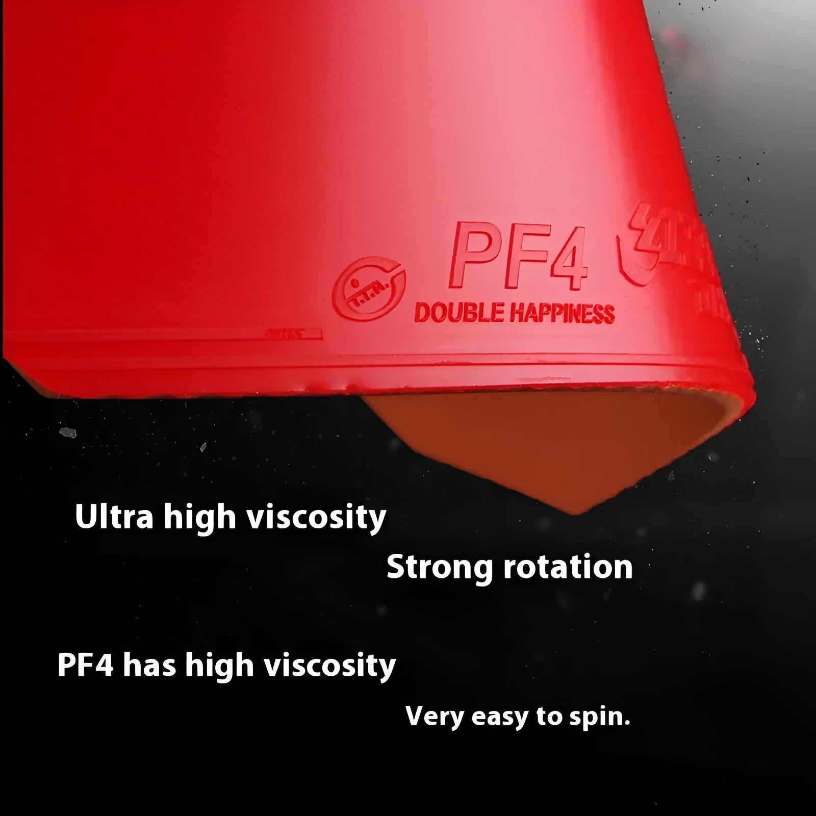 PF4-50 anti-rubber table tennis racket in choice of black or red colour with thick or medium thick sponge.