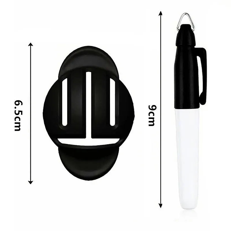 Golf putting alignment tool set with scribers and drawing pens for ball and green marking