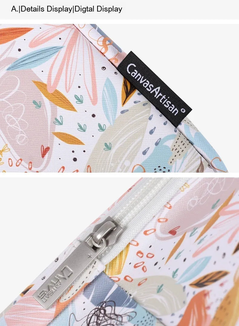 White 14 inch waterproof laptop inner bag with PU leather construction