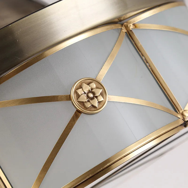 Gold 42-inch ceiling fan light with invisible blades and integrated LED lights