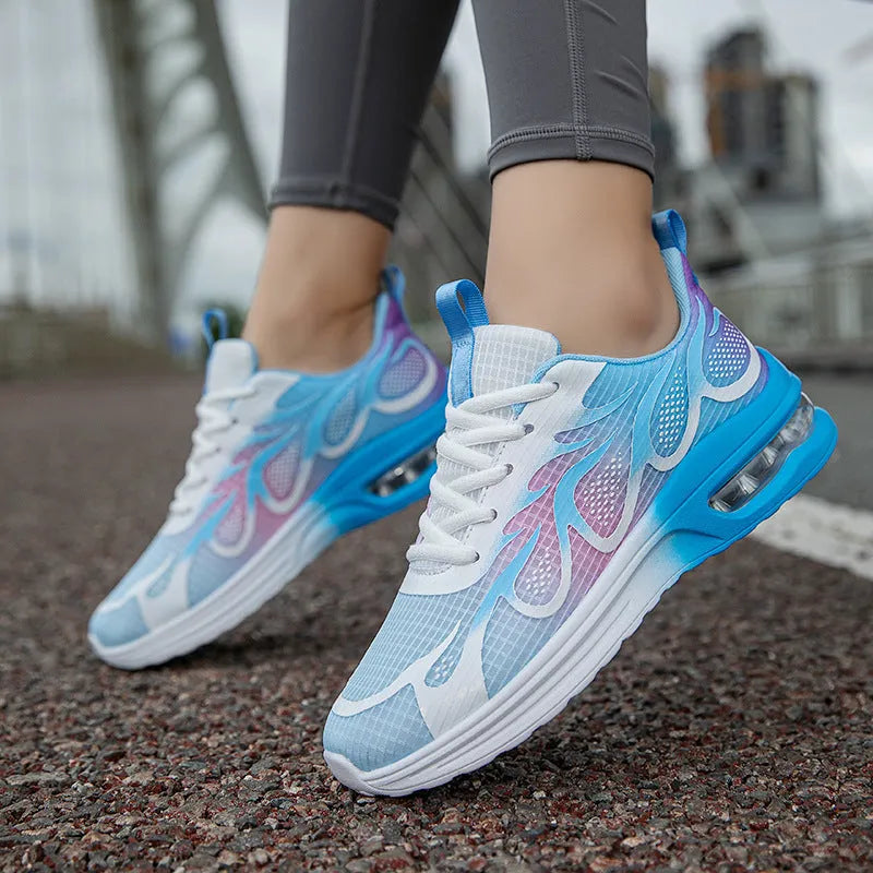 Women's mesh casual sneaker in three colours with PU sole, showing size range 36-43