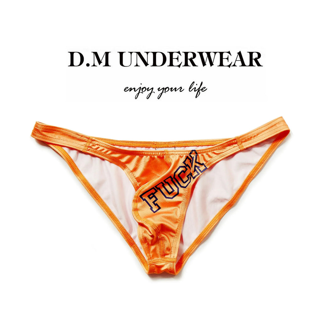 Low waist triangle shorts in black, orange and white colours with Asian sizing options