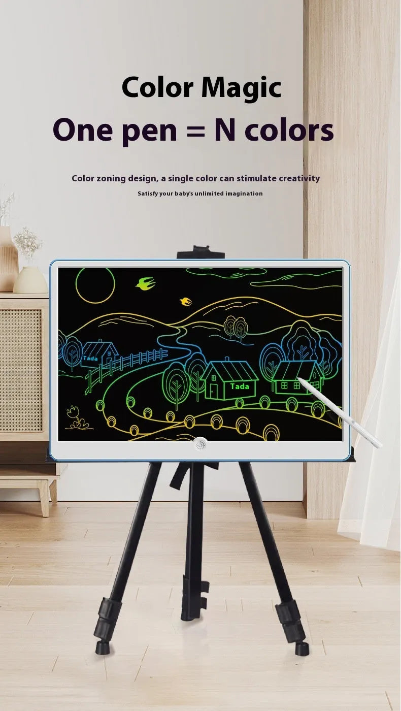 19-inch LCD children's drawing board in blue and white or pink and white colour options with stylus