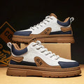 Summer platform casual sneakers in black and white with thick rubber sole
