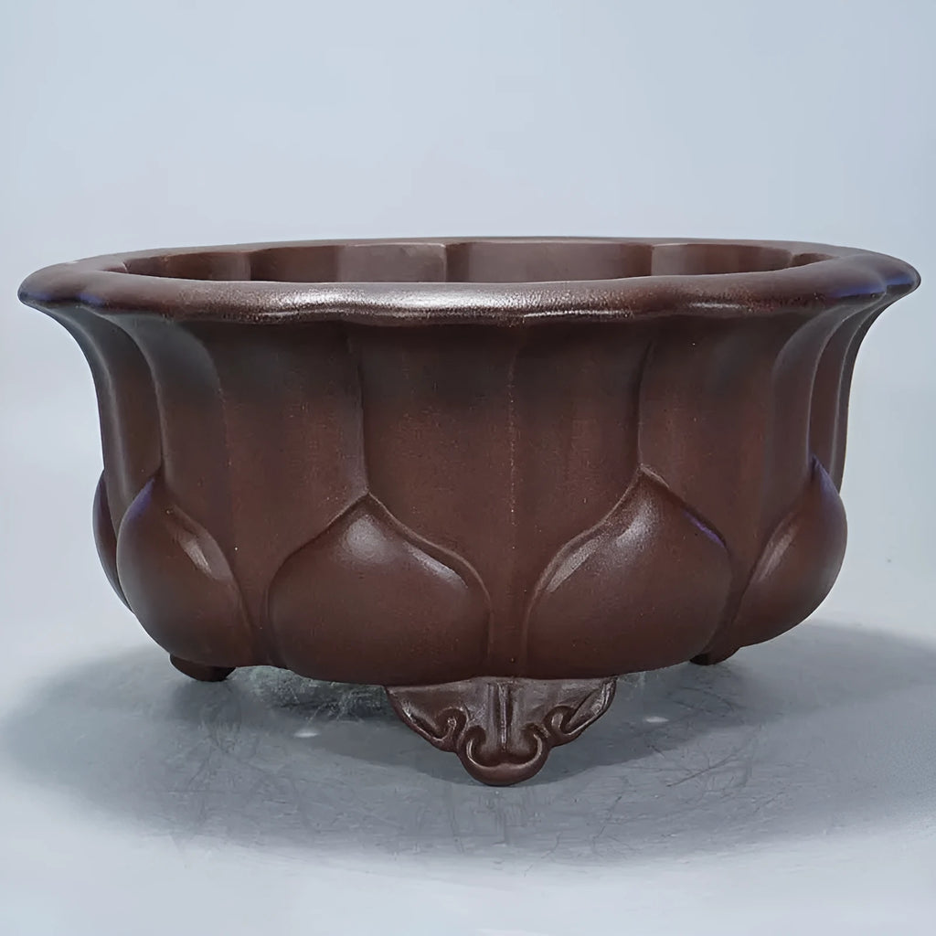 Antique-style purple sand succulent bonsai pot measuring 37cm wide, 37cm long, and 20cm high.