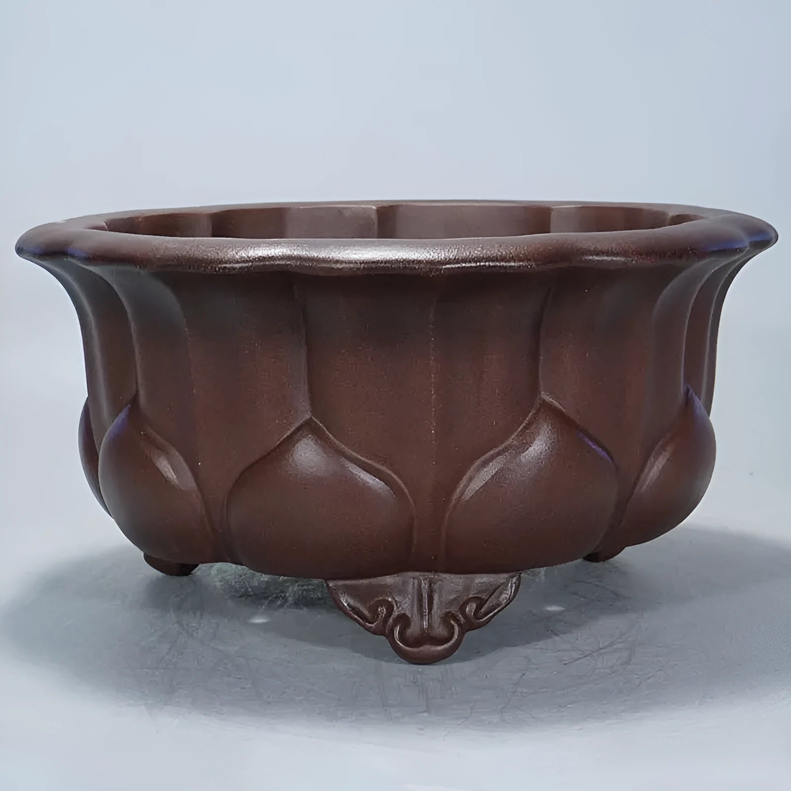 Antique-style purple sand succulent bonsai pot measuring 37cm wide, 37cm long, and 20cm high.