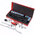 24-piece curved bow car repair wrench kit in storage case with chrome vanadium steel construction
