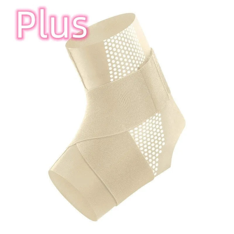 Black Lycra cloth ankle support for adult sports and rehabilitation.