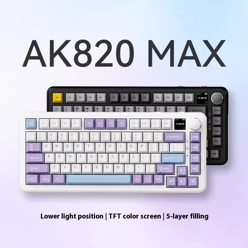 Black, Grey and Yellow three-mode wireless mechanical keyboard with key puller tools on a desk