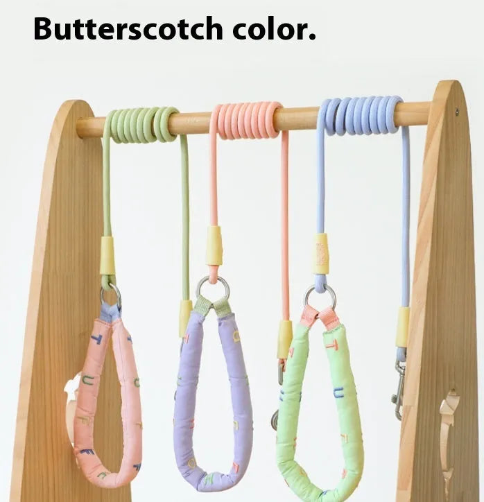 Polyester dog leash hand holding rope 150cm length in pink green purple raspberry powder colours
