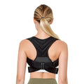 Black anti-humpback posture correction belt for back sitting and shoulder alignment support